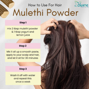 divine nature pure organic mulethi powder for face and eating | natural licorice powder for edible, drinking, skin and hair