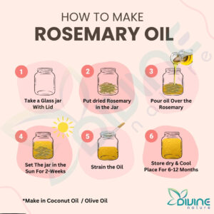 divine nature organic dried rosemary leaves for hair growth | food grade quality for seasoning food, hair and herbal tea | dust free | ideal for making rosemary water & oil