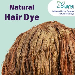 divine nature organic indigo leaves powder for black hair colour