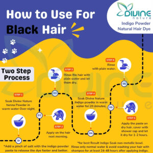 divine nature organic indigo leaves powder for black hair colour